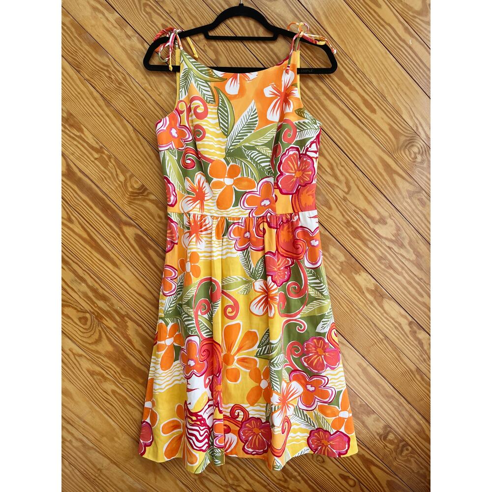 Vintage David Meister Floral Fit and Flare Dress - Picture 1 of 6